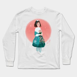 Embroidered Evening Long Sleeve T-Shirt